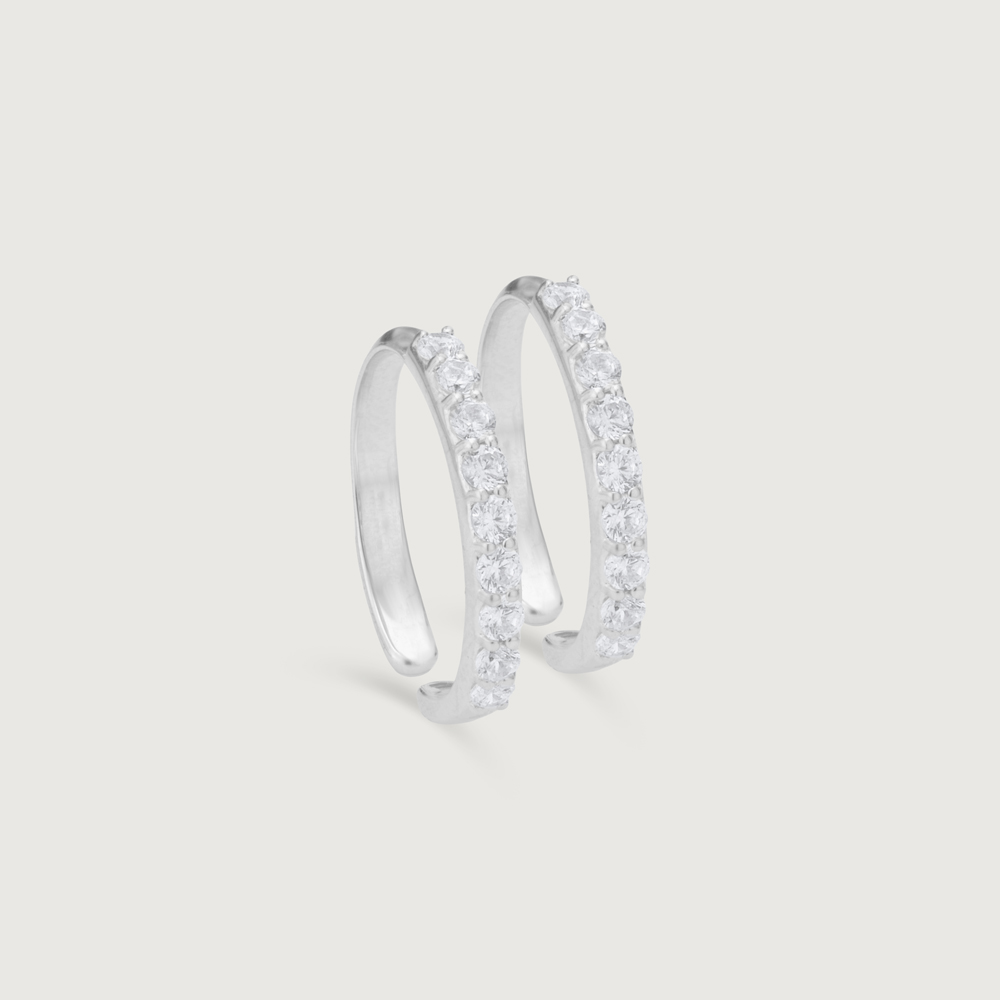 Gleam Line Silver Toe Rings,,hi-res thumbnail 3