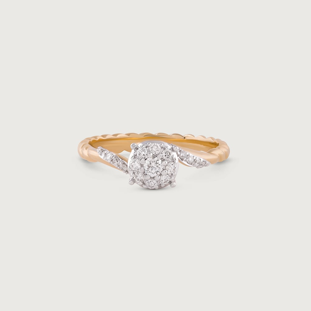 Twisted Romance Gold & Diamond Ring,,hi-res thumbnail 2