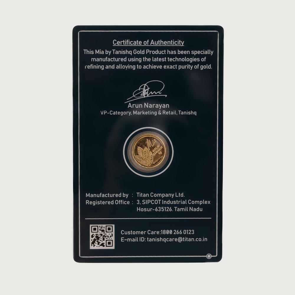 1 GM 22 Karat Sublime Mango Leaf Gold Coin,,hi-res thumbnail 7