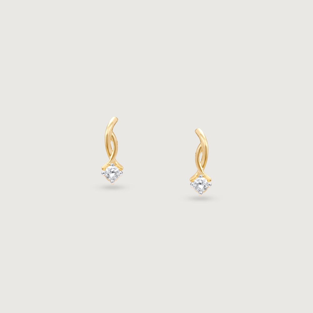 Twisty Gleam Diamond Earrings,,hi-res thumbnail 3