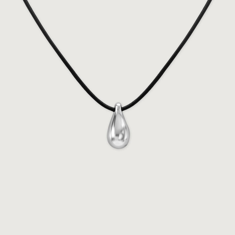 Sleek Drop Silver Pendant,,hi-res thumbnail 3