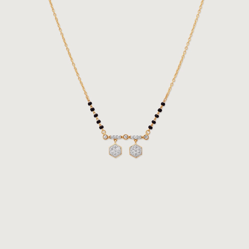 Chic Geometric Diamond Mangalsutra,,hi-res thumbnail 3