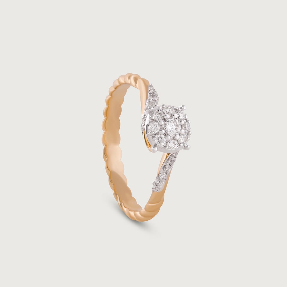 Twisted Romance Gold & Diamond Ring,,hi-res thumbnail 3