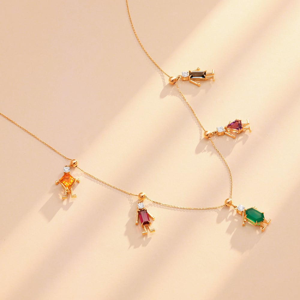 Colour Kin Multicolour Gold Necklace