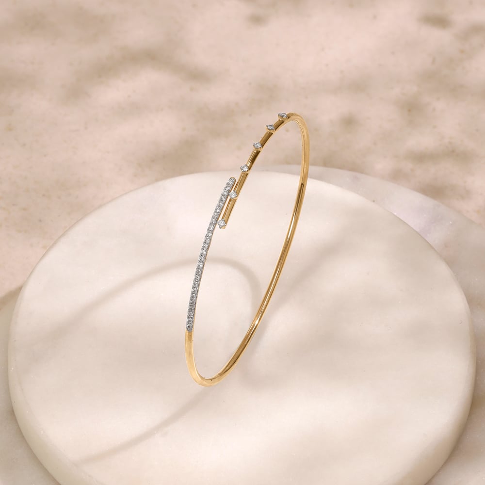 Sleek Balance Diamond Bangle