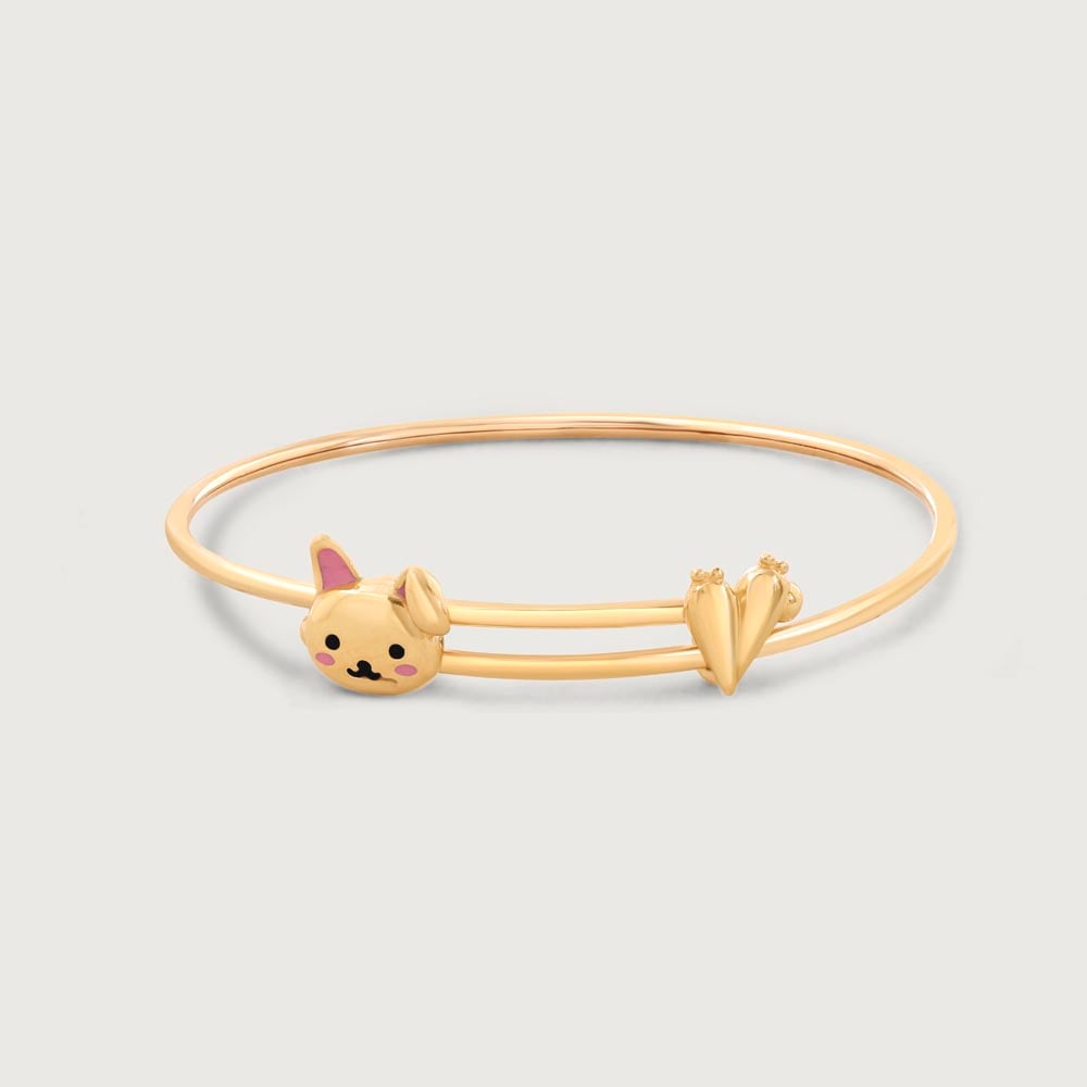 Cuddle Bear Gold Bangle,,hi-res thumbnail 3