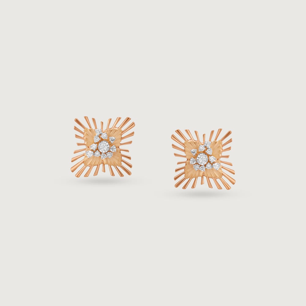 Radiant Bloom Diamond Stud Earrings,,hi-res thumbnail 3