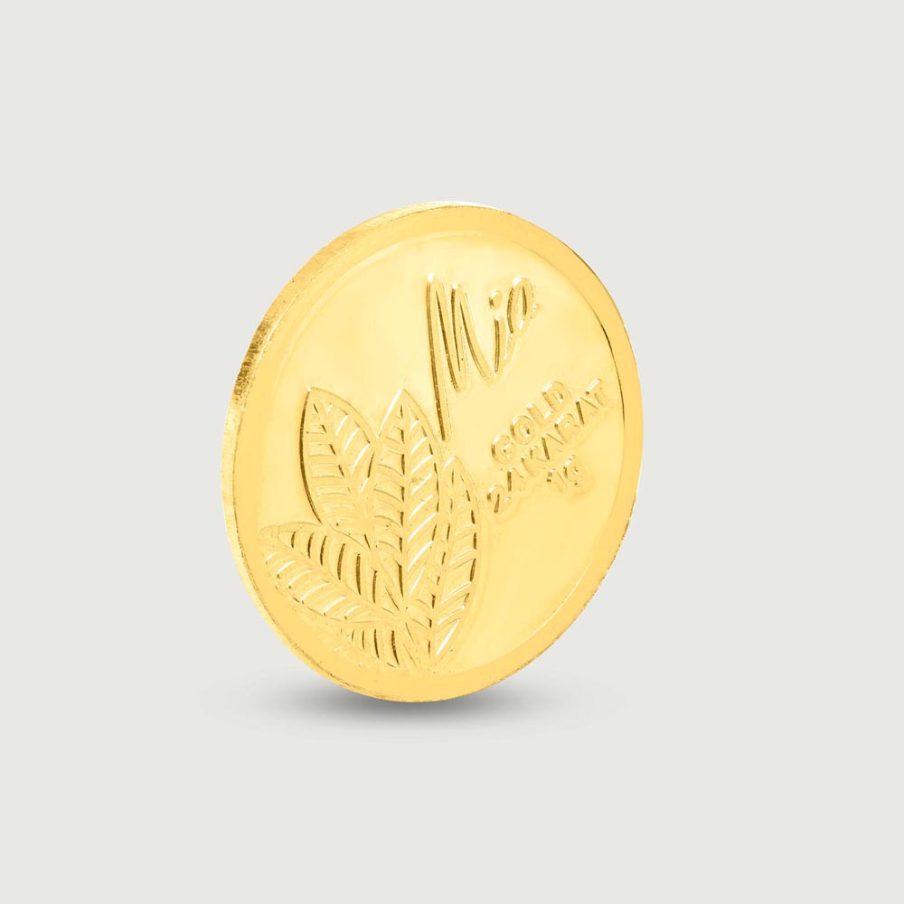 1 GM 24 Karat Traditional Mango Leaf Gold Coin,,hi-res thumbnail 4