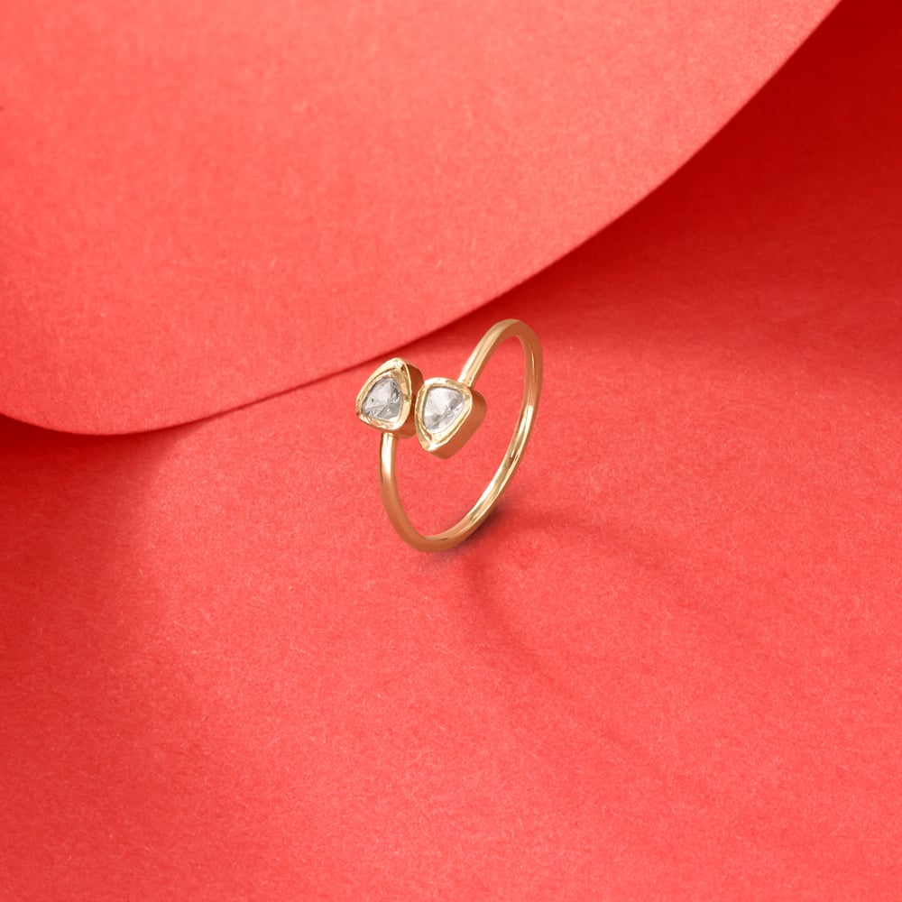 Modern Embrace Polki Ring