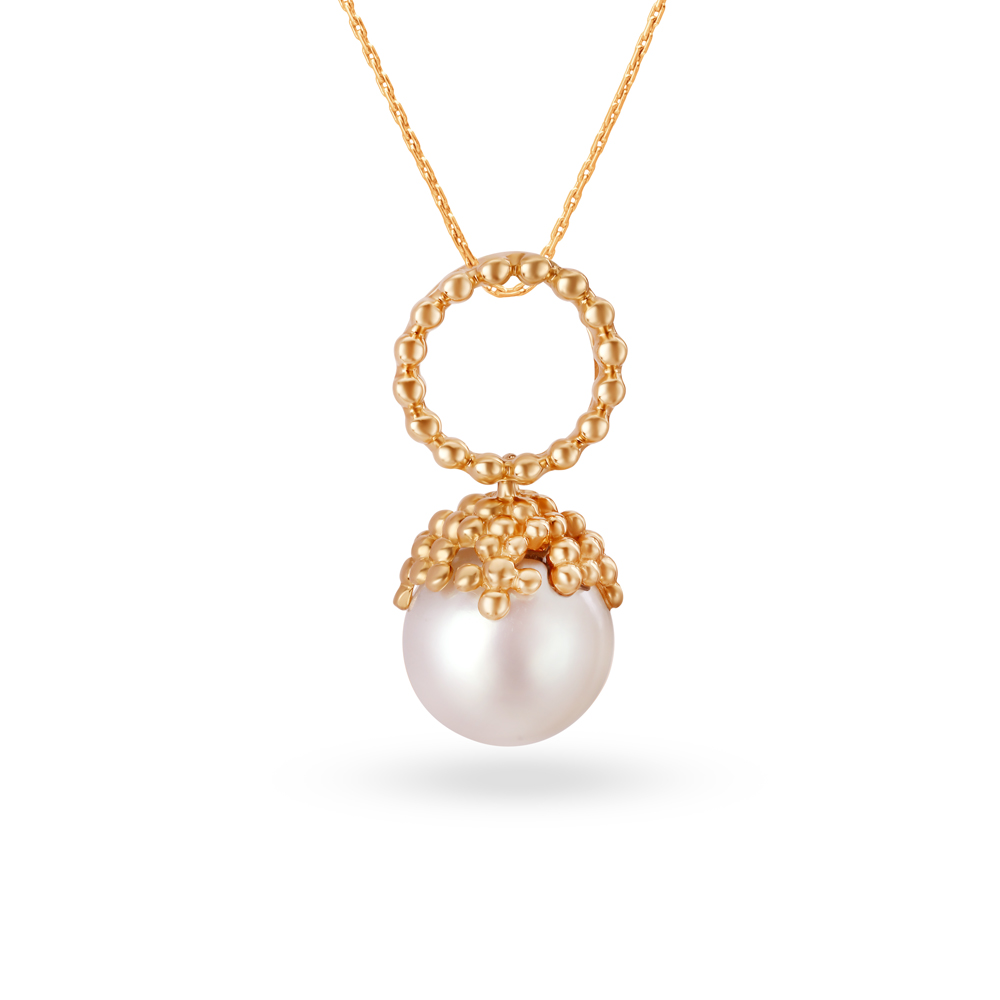 14KT Yellow Gold Pearl Pendant,,hi-res thumbnail 2
