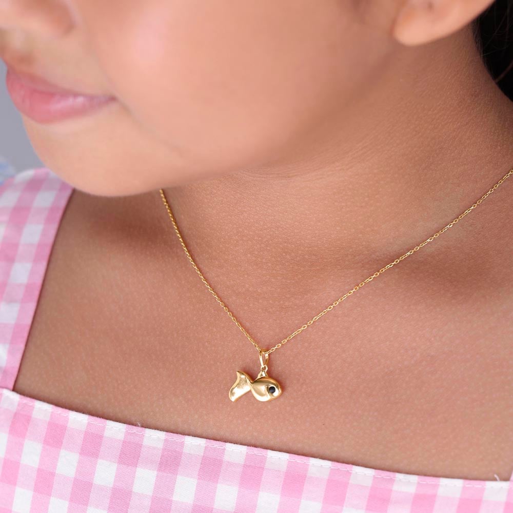 Friendly Fish Gold Pendant,,hi-res thumbnail 2