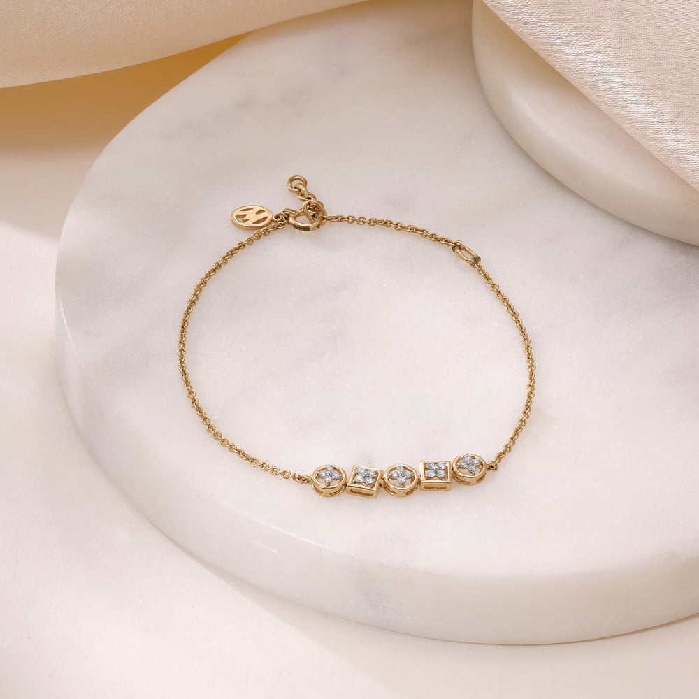 Geometric Rhythm Diamond Bracelet