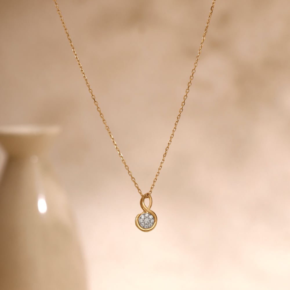 Graceful Infinity Diamond Pendant