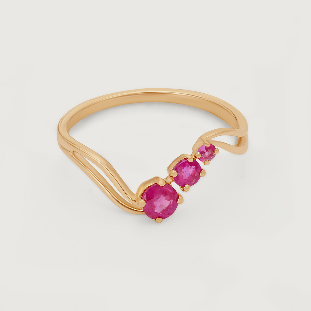 Phases of the Moon Pink Sapphire 14KT Finger Ring,,hi-res thumbnail 4