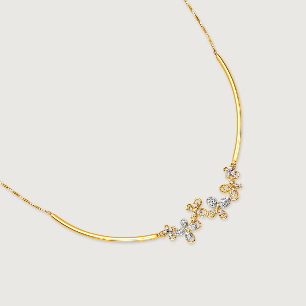 Butterfly Garden Diamond Necklace,,hi-res thumbnail 3