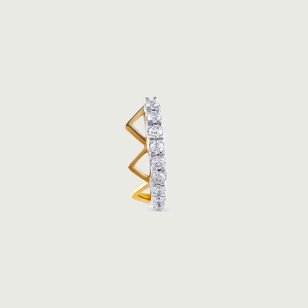 Lippan Delight Gold & Diamond Nose Pin,,hi-res thumbnail 2