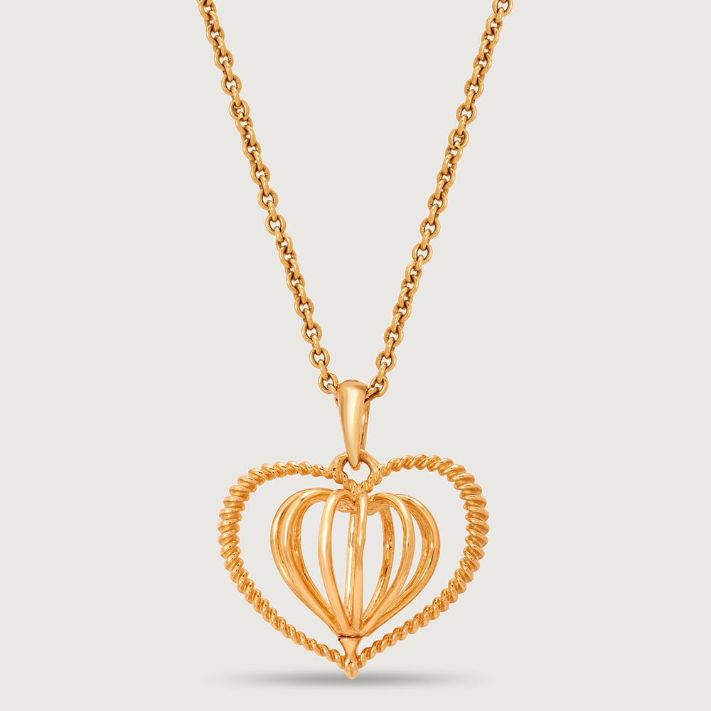 Dangling Hearts 14KT Gold Pendant for Her,,hi-res thumbnail 3