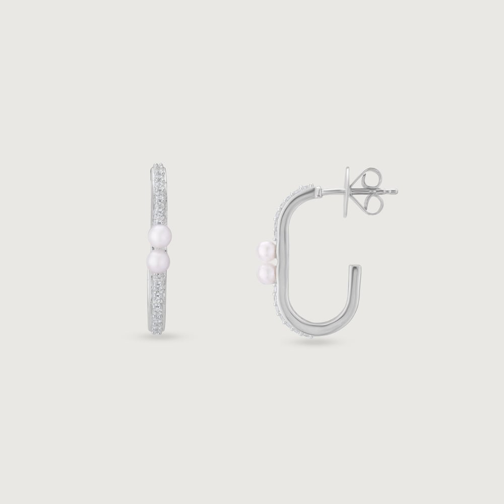 Twinkle Duo Silver Hoop Earrings,,hi-res thumbnail 4