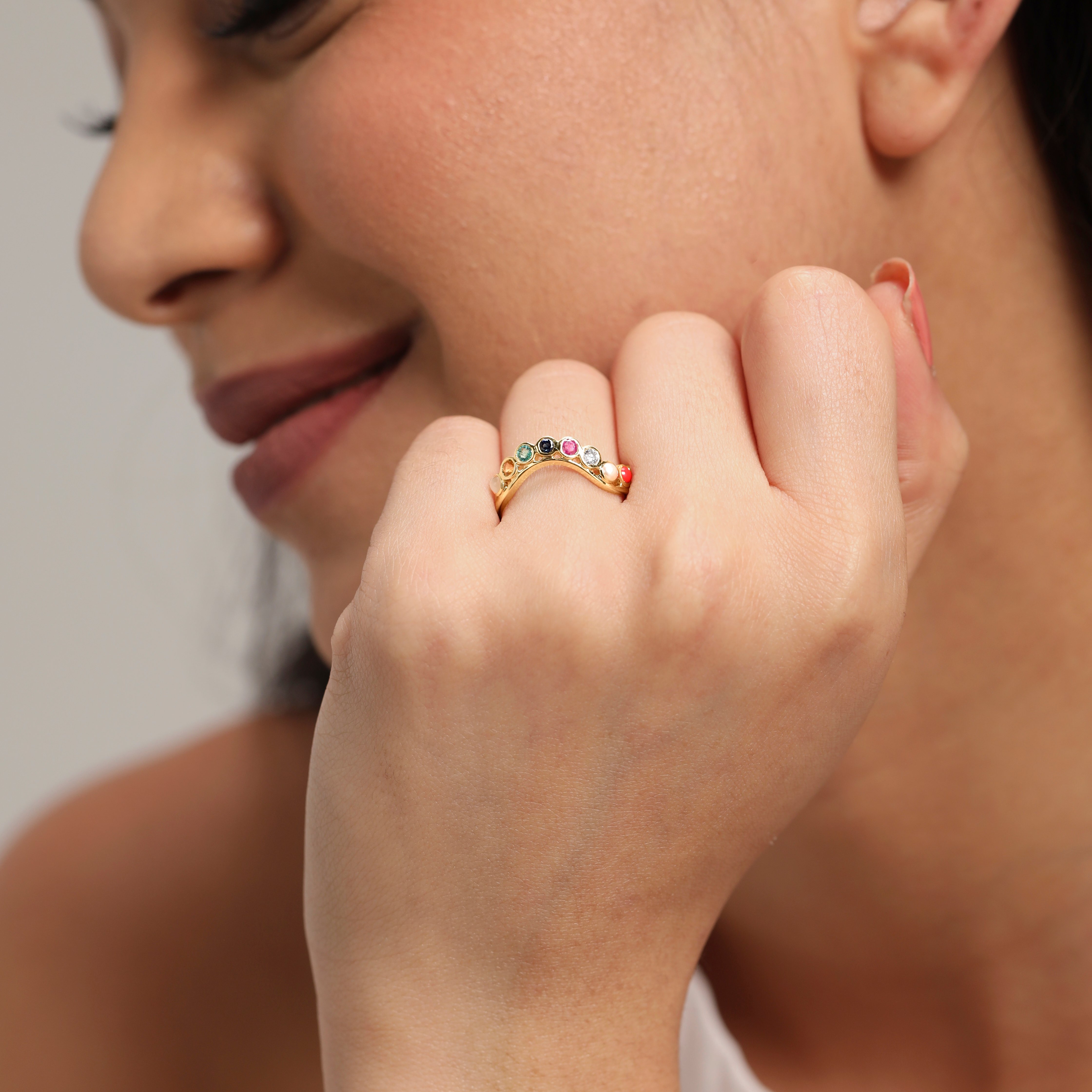 Navratna Aura Diamond Ring,,hi-res thumbnail 2