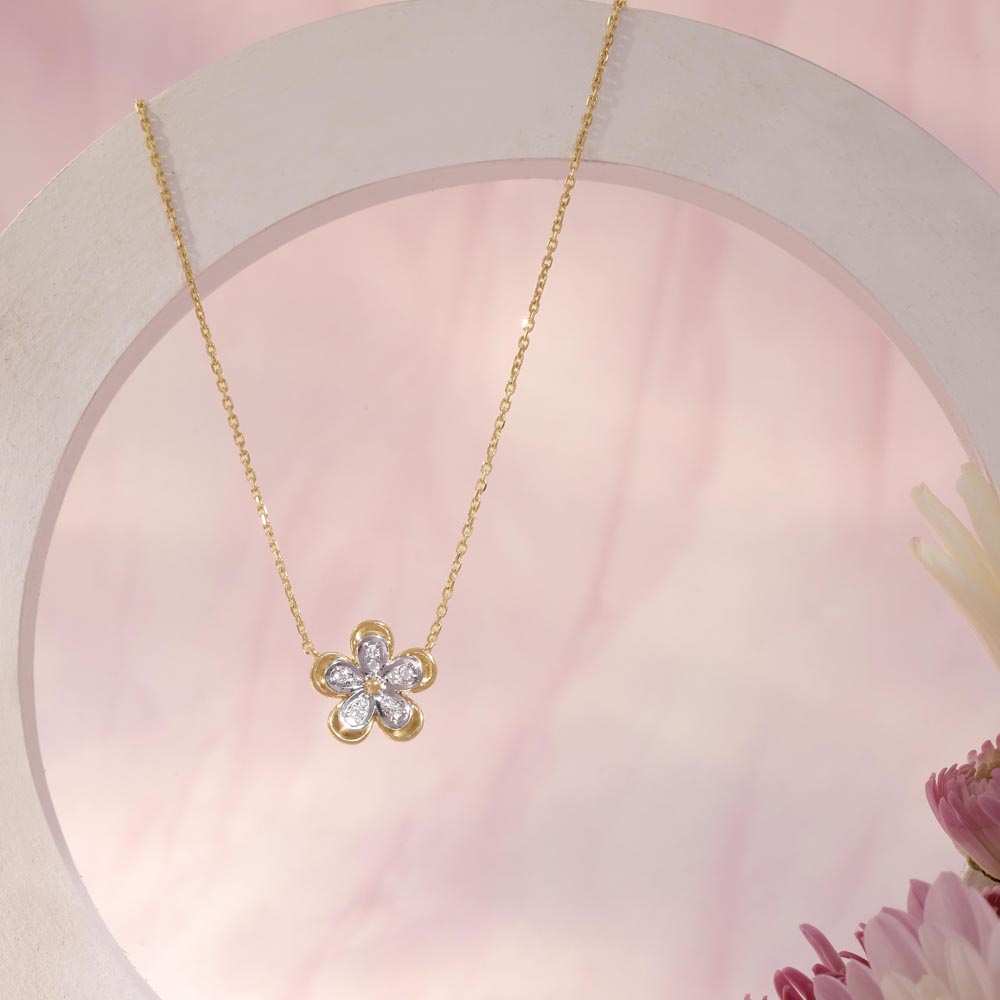 Buy Blossom Whisper Diamond Necklace Online | Mia by Tanishq
