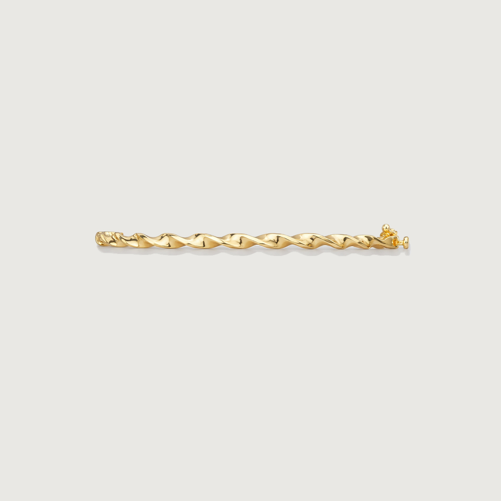 Graceful Twisted Gold Bangle,,hi-res thumbnail 3