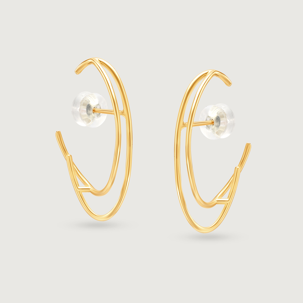 Eclipse Flare 14KT Hoop Earrings,,hi-res thumbnail 2