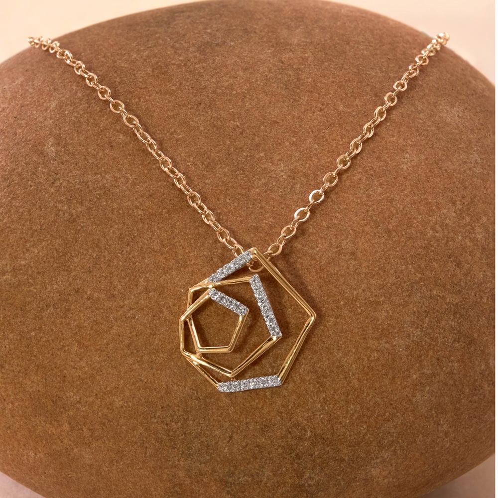 Playful Dimension Diamond Pendant