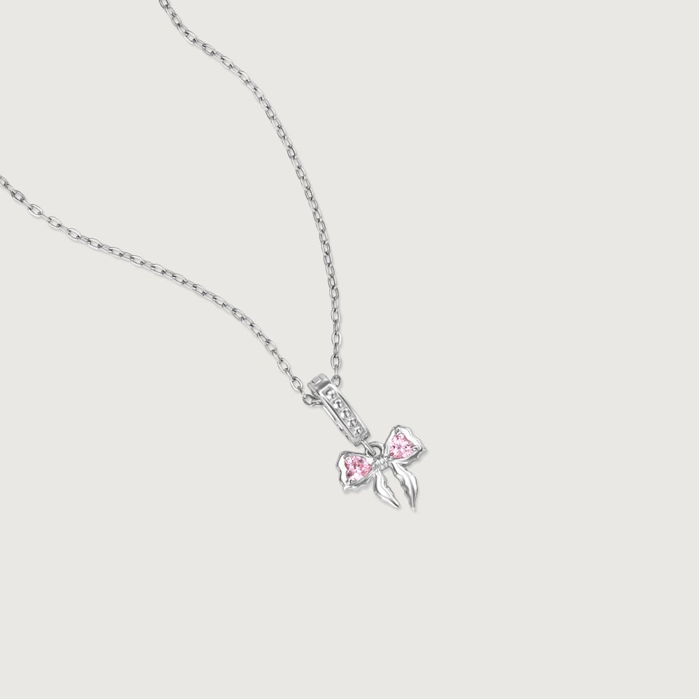Pretty Bow Silver Pendant,,hi-res thumbnail 5
