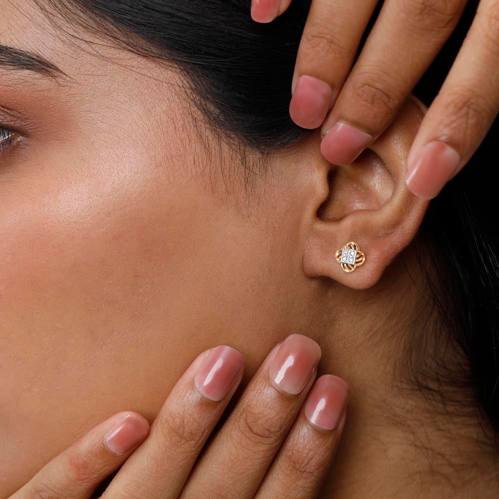 Twirling Grace Diamond Stud Earrings,,hi-res thumbnail 2