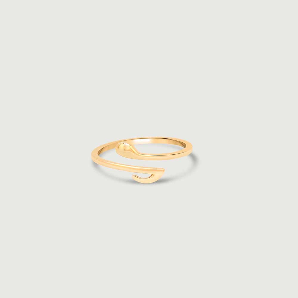 Edgy Fluid Gold Ring,,hi-res thumbnail 3