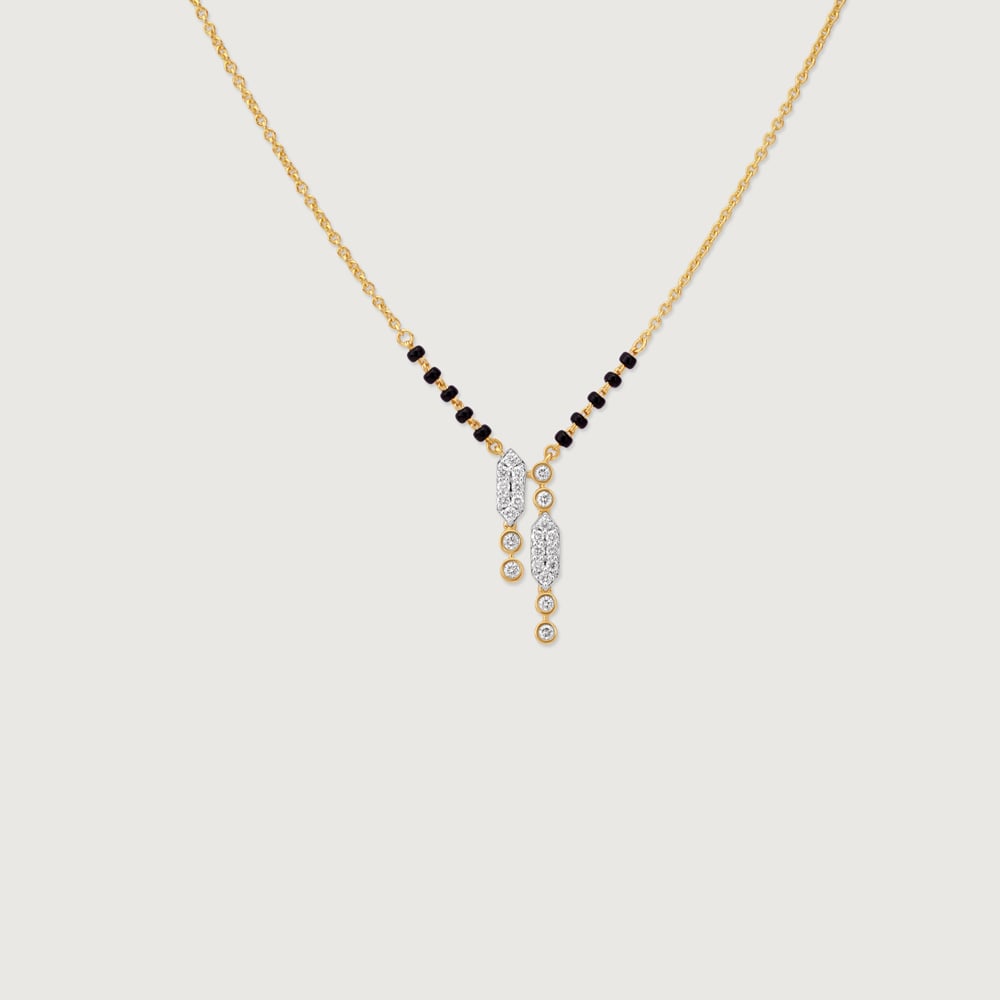 Contemporary Linear Diamond Mangalsutra,,hi-res thumbnail 3