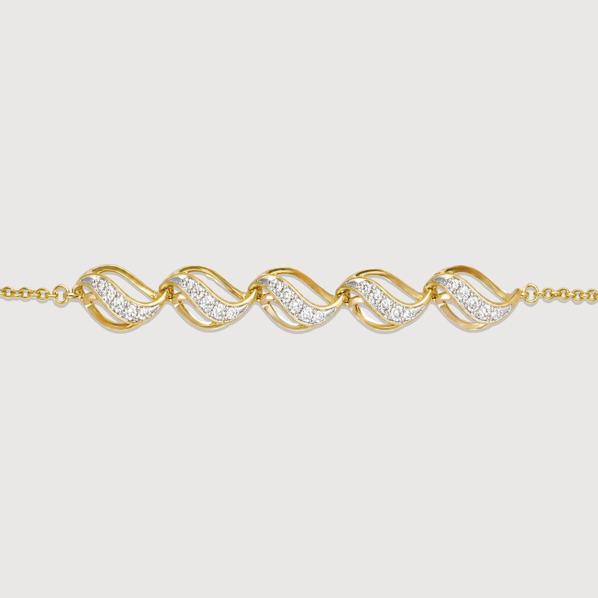 Fluid Flame Diamond Bracelet