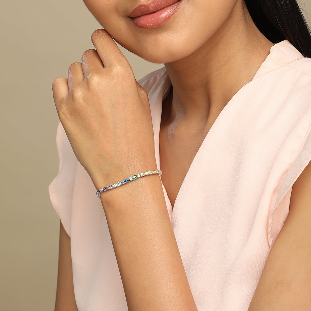 Rainbow Radiance Silver Bracelet,,hi-res thumbnail 2