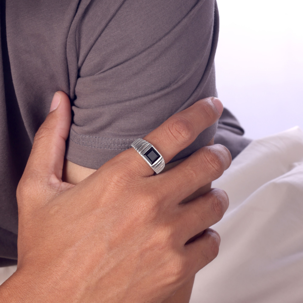 Ridge Frame Silver Ring,,hi-res thumbnail 2