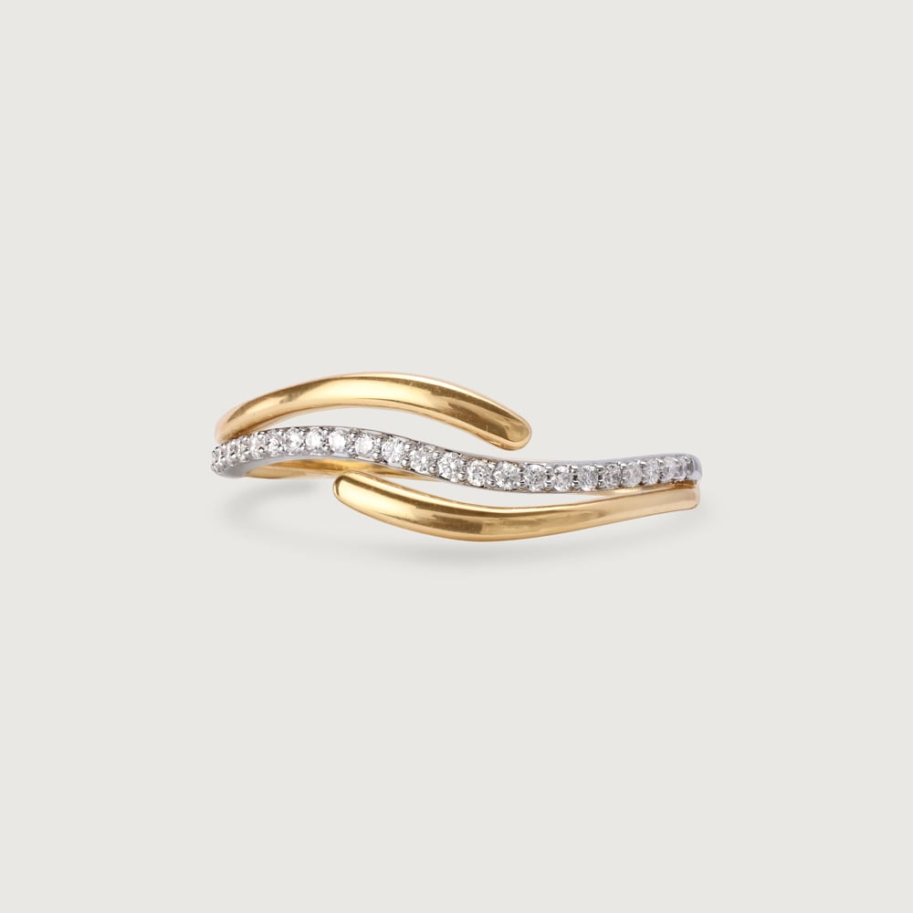 Sleek Chic 18KT Gold & Diamond Ring,,hi-res thumbnail 3