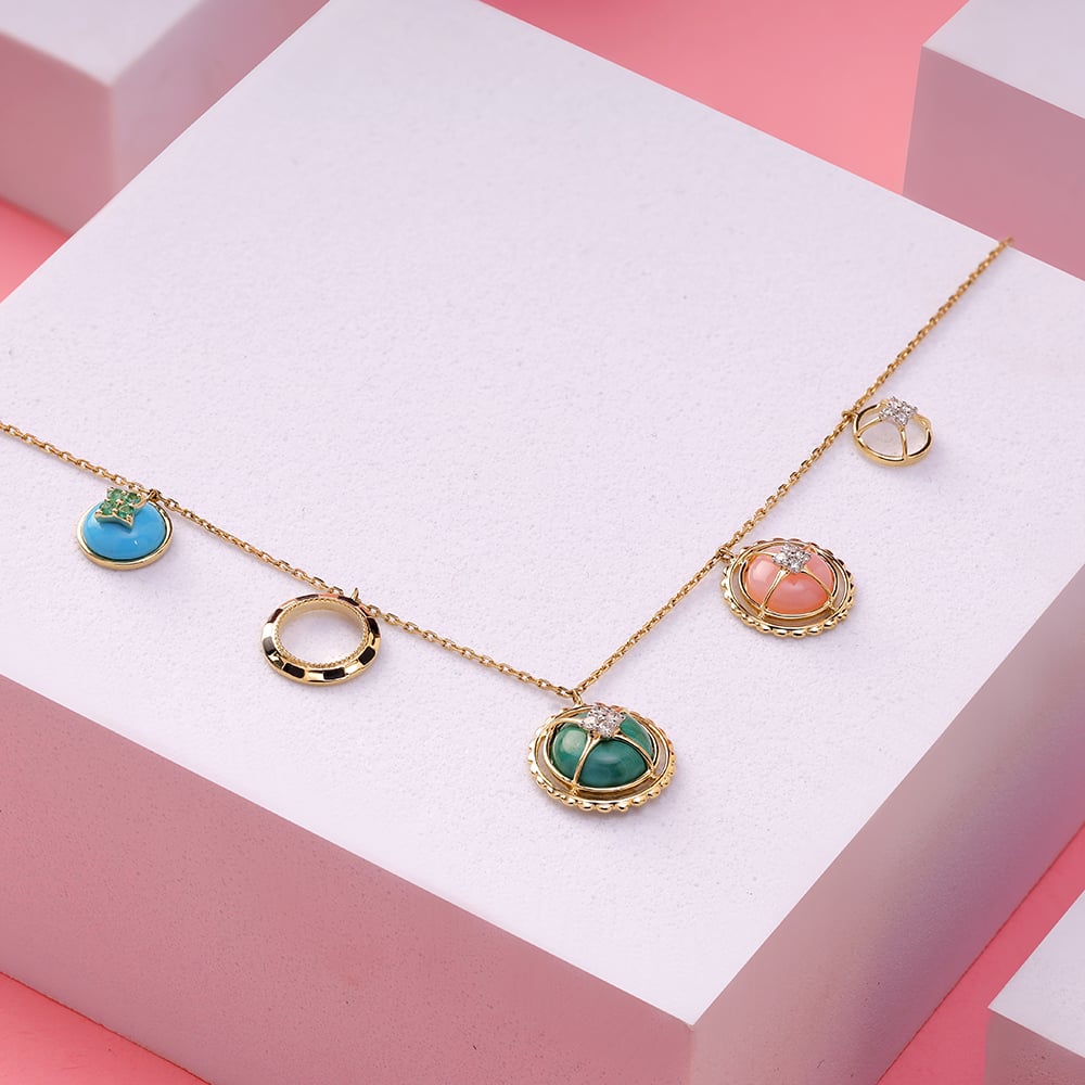 Starship Charm 14KT Diamond Necklace