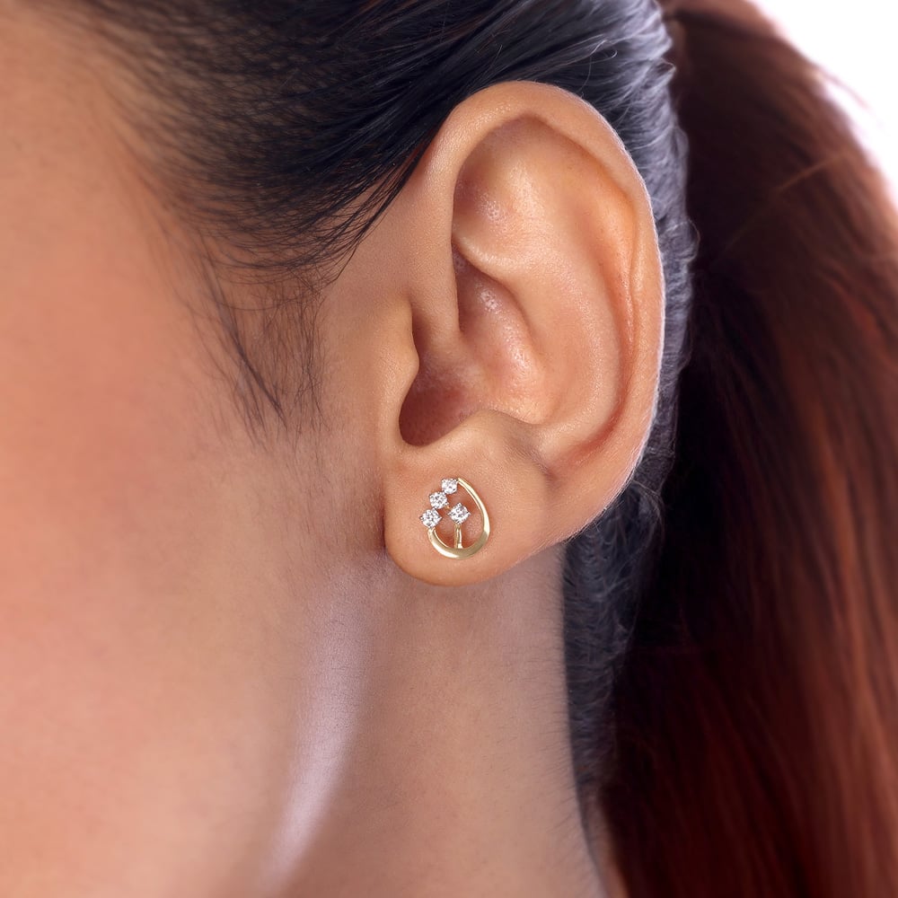 Gleaming Teardrop Diamond Earrings,,hi-res thumbnail 2