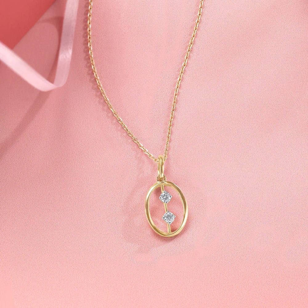 Oval Pop Diamond Pendant