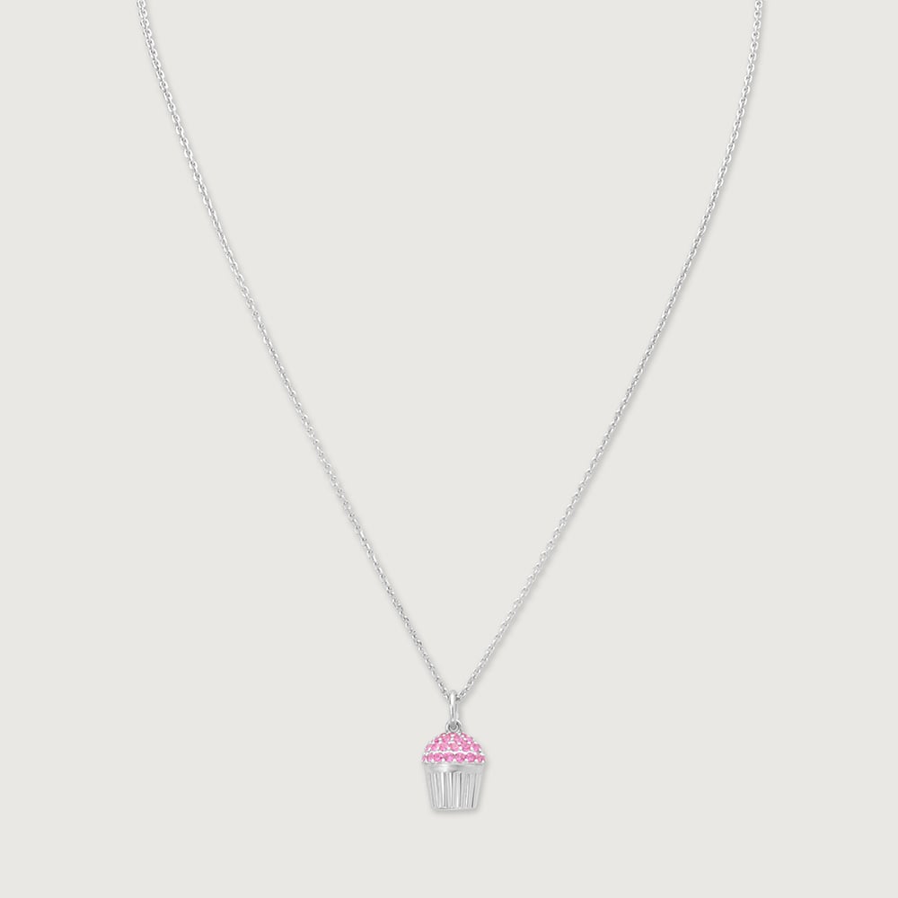 Bubbly Cupcake Silver Necklace,,hi-res thumbnail 4