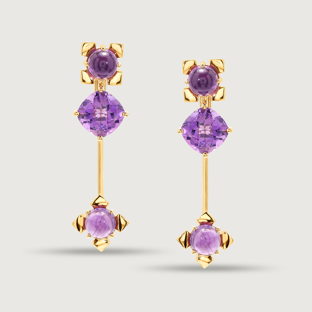 Mystic Mirage 14KT Amethyst Drop Earrings,,hi-res thumbnail 3