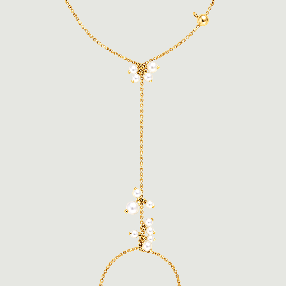 Delicate Luminous Pearl Hand Chain,,hi-res thumbnail 3