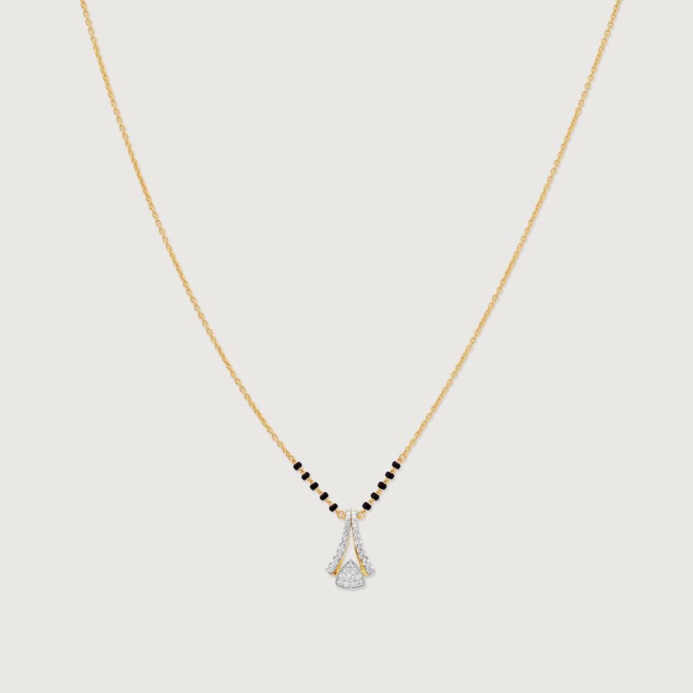 Elegant Sculptural Diamond Mangalsutra,,hi-res thumbnail 4