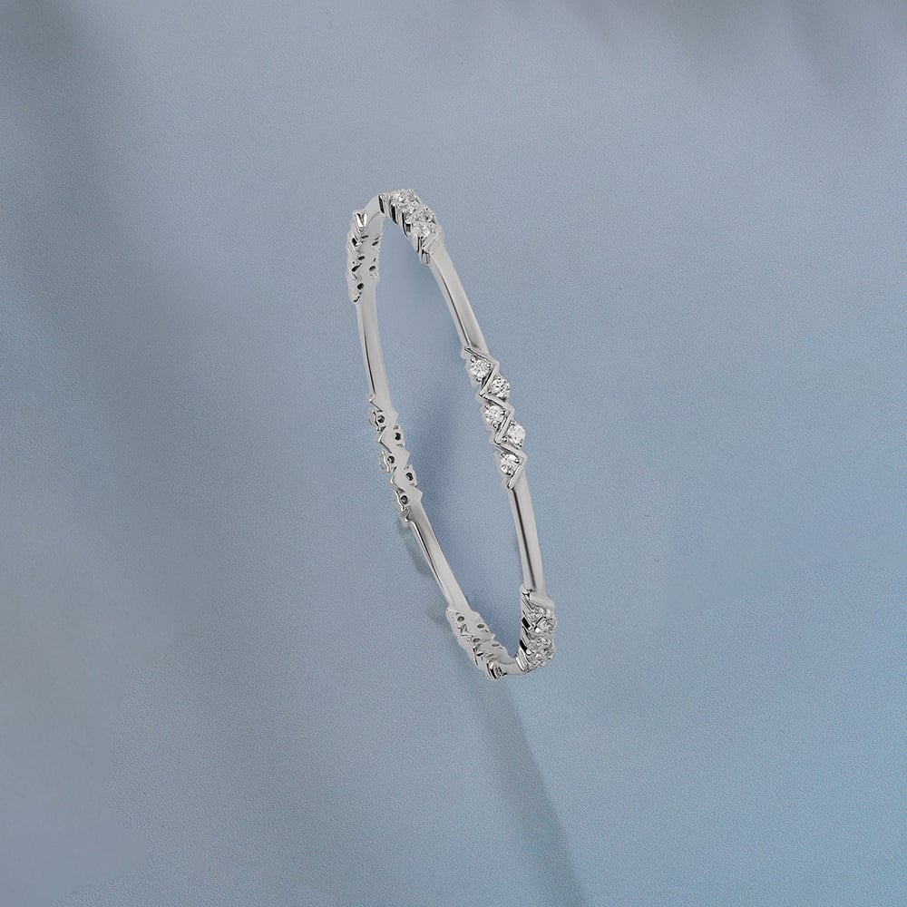 Intricate Patterned Silver Bangle