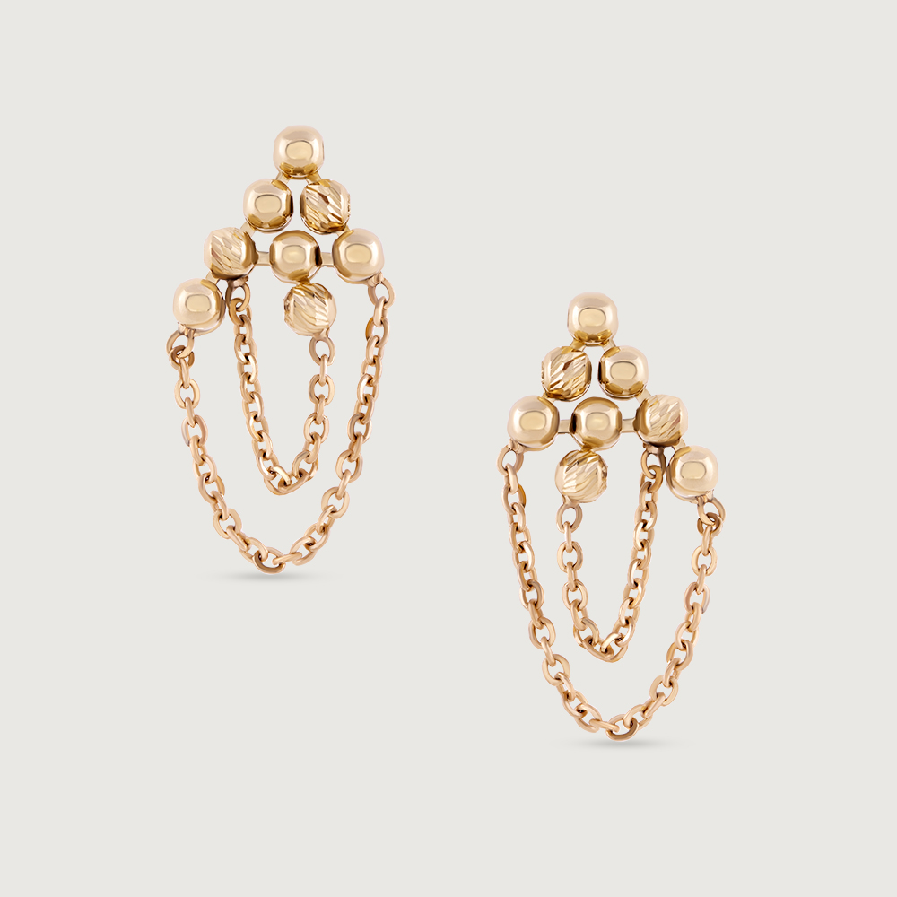 Draped Delight Gold Drop Earrings,,hi-res thumbnail 3