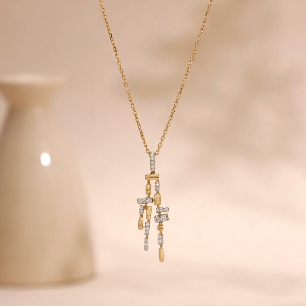 Linear Rhythm Diamond Pendant