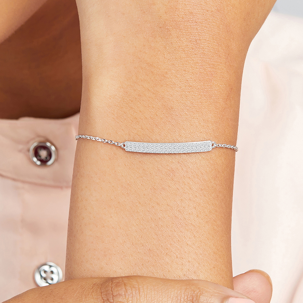 Shimmering Bar Silver Bracelet,,hi-res thumbnail 5