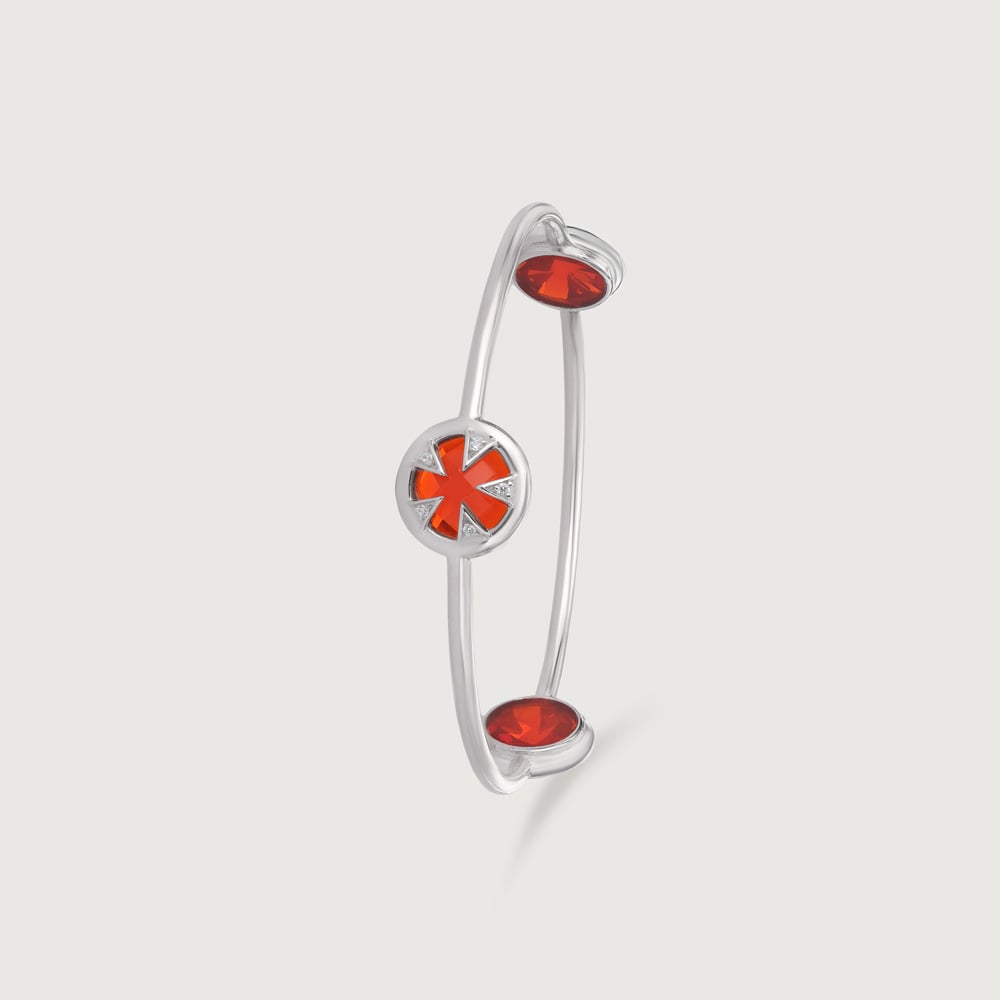 Vivid Starburst Silver Bangle,,hi-res thumbnail 4