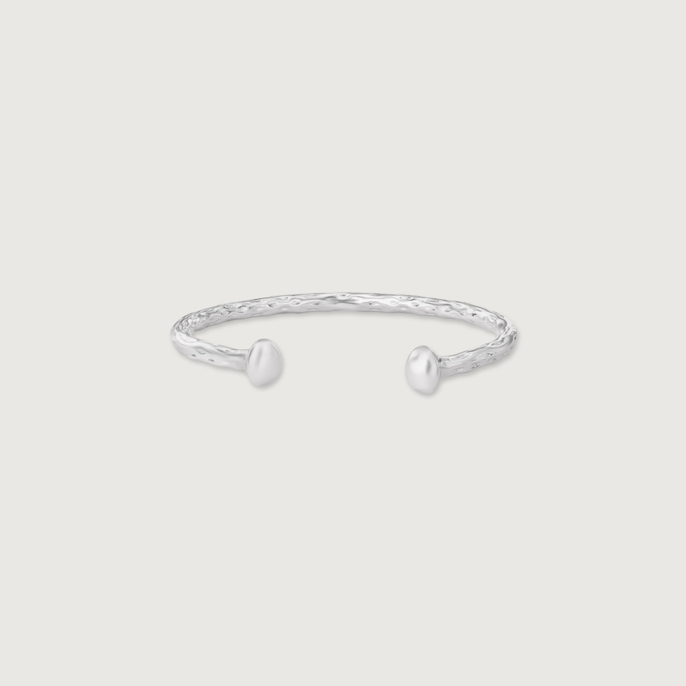 Grit Glazed Silver Bangle,,hi-res thumbnail 5