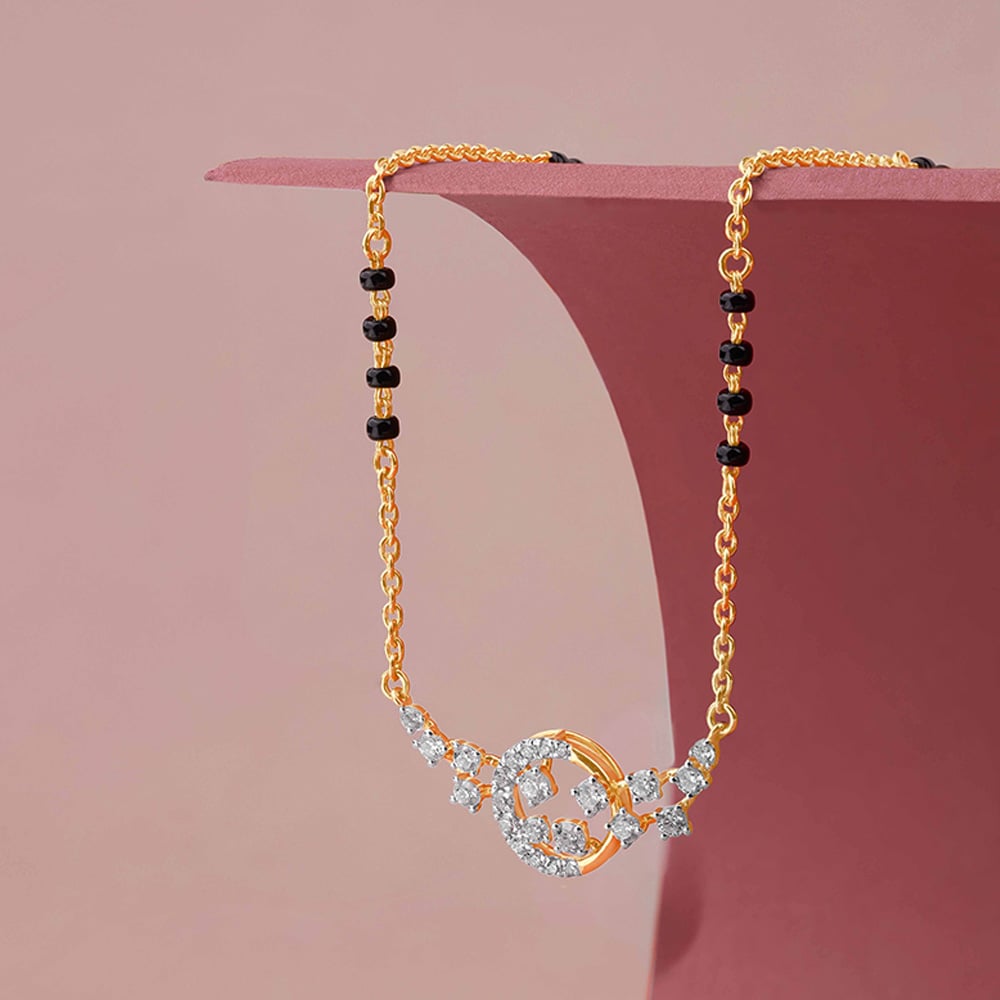 Graceful Flourishing Diamond Mangalsutra