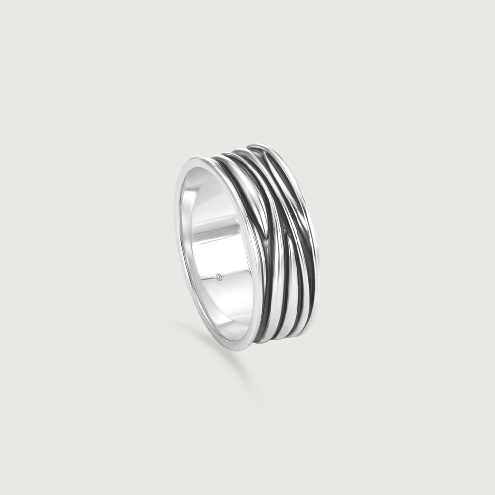 Fluid Wave Silver Ring,,hi-res thumbnail 3